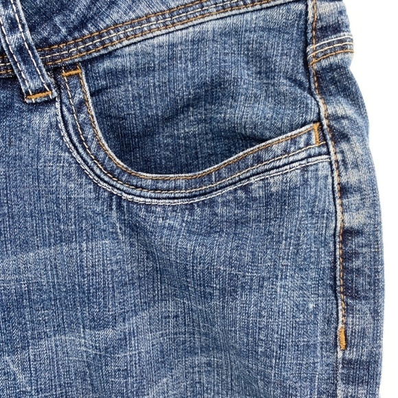 Lee Jeans Women's Size 14 Boot Cut Riders Blue Denim 5 Pocket Button Zip Closure - Picture 7 of 12